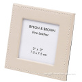 Square/Round Shape Small Cute PU Leather Picture Frame for Best Gift